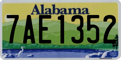 AL license plate 7AE1352