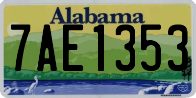 AL license plate 7AE1353