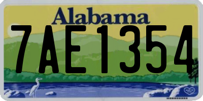 AL license plate 7AE1354