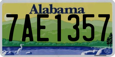 AL license plate 7AE1357