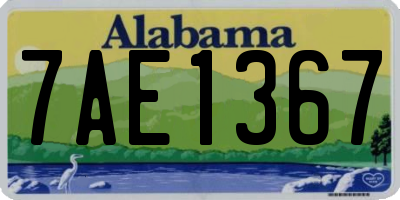 AL license plate 7AE1367