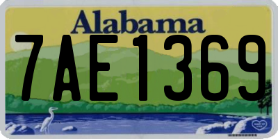 AL license plate 7AE1369