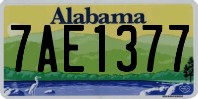 AL license plate 7AE1377