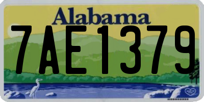 AL license plate 7AE1379