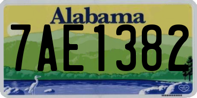 AL license plate 7AE1382