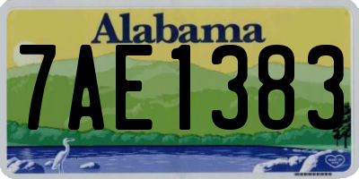 AL license plate 7AE1383