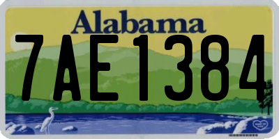 AL license plate 7AE1384