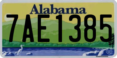 AL license plate 7AE1385