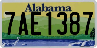 AL license plate 7AE1387