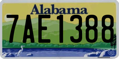 AL license plate 7AE1388