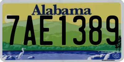 AL license plate 7AE1389
