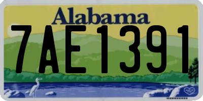 AL license plate 7AE1391