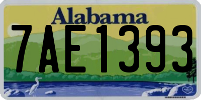 AL license plate 7AE1393