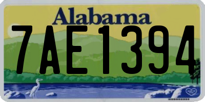 AL license plate 7AE1394
