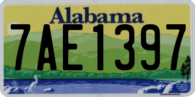 AL license plate 7AE1397
