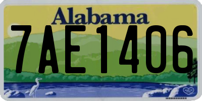 AL license plate 7AE1406