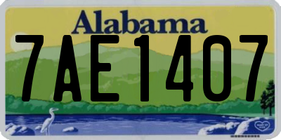 AL license plate 7AE1407