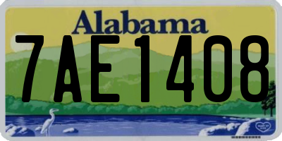 AL license plate 7AE1408