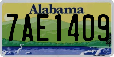 AL license plate 7AE1409