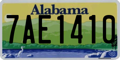 AL license plate 7AE1410