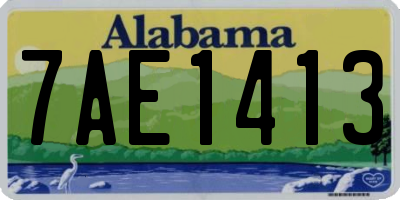 AL license plate 7AE1413
