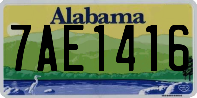 AL license plate 7AE1416