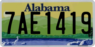 AL license plate 7AE1419