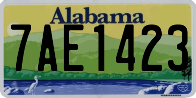 AL license plate 7AE1423