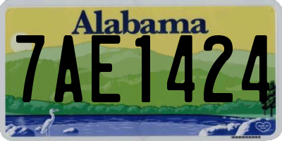 AL license plate 7AE1424