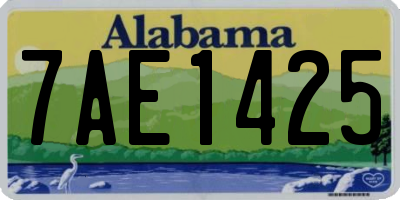 AL license plate 7AE1425