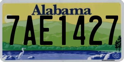 AL license plate 7AE1427