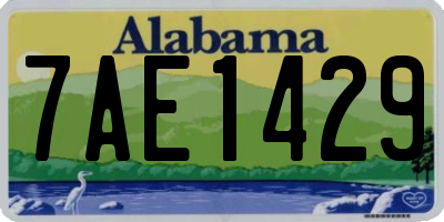 AL license plate 7AE1429