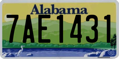 AL license plate 7AE1431
