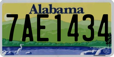 AL license plate 7AE1434
