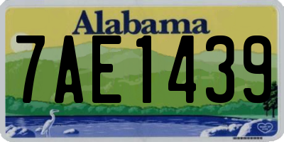 AL license plate 7AE1439