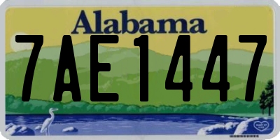 AL license plate 7AE1447