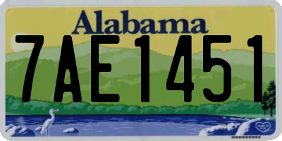 AL license plate 7AE1451