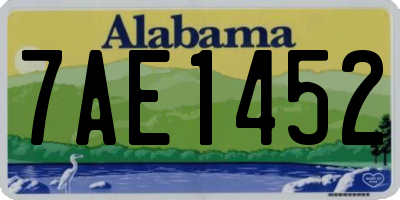 AL license plate 7AE1452