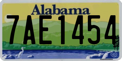 AL license plate 7AE1454