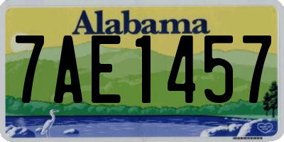 AL license plate 7AE1457