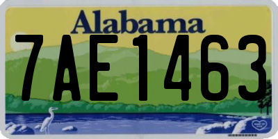 AL license plate 7AE1463