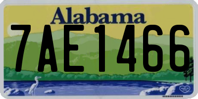 AL license plate 7AE1466