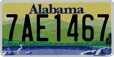 AL license plate 7AE1467