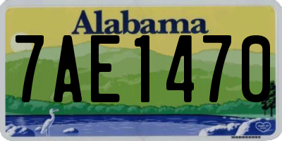 AL license plate 7AE1470