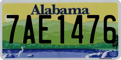 AL license plate 7AE1476