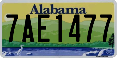 AL license plate 7AE1477