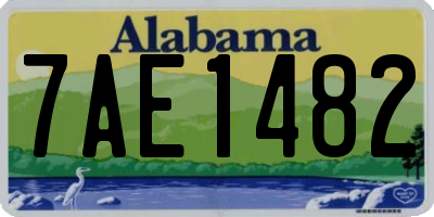 AL license plate 7AE1482