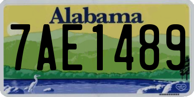 AL license plate 7AE1489