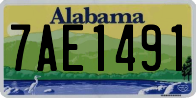 AL license plate 7AE1491