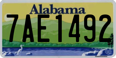 AL license plate 7AE1492